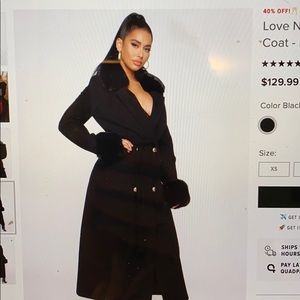 Trench coat faux fur for winter